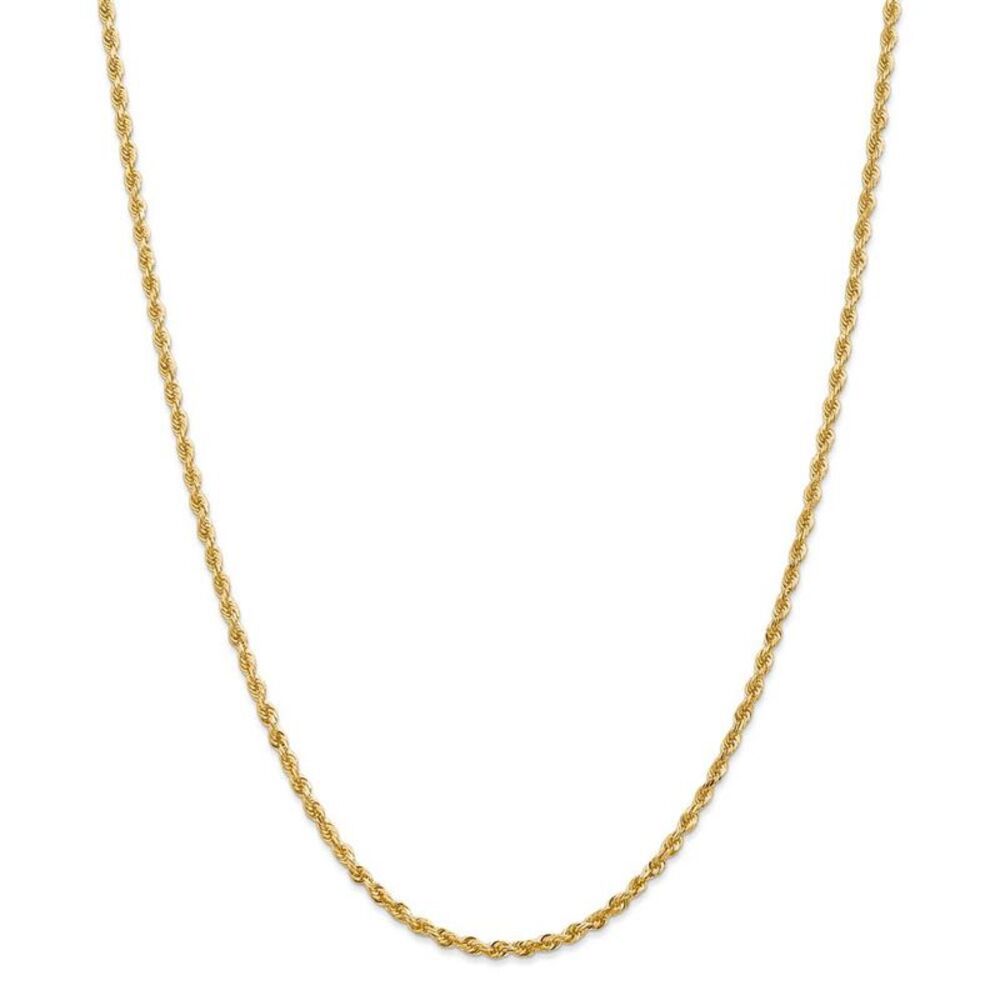 2.75mm, 14k Yellow Gold, D/C Quadruple Rope Chain Necklace, 30 Inch - Picture 3 of 8